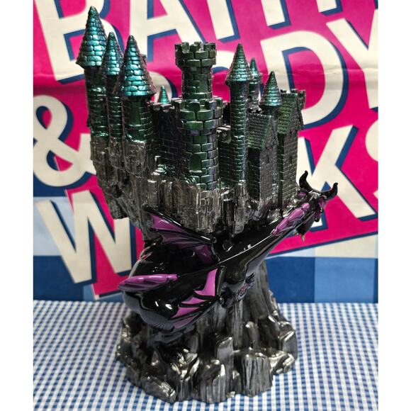 BBW Disney Villain Maleficent Dragon Castle Large 3 Wick Candle Pedestal Holder - Picture 2 of 7